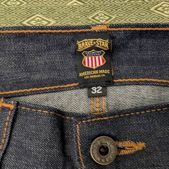 NWT Brave Star Selvedge Die Hard Double Knee Jeans Men's Size 32 Made in USA - Picture 3 of 7